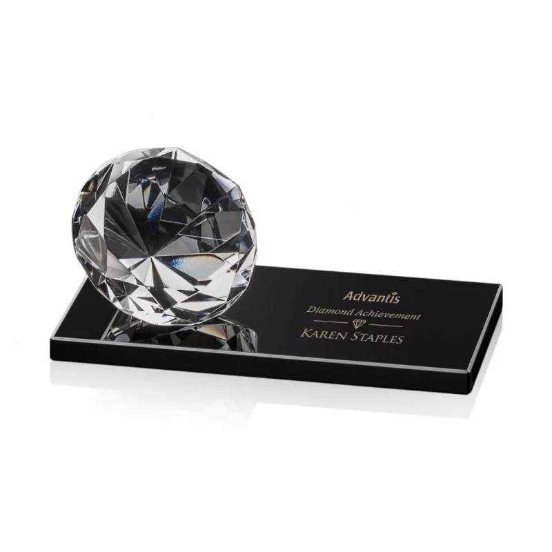 Crystal Diamond Glass Trophy Awards Anniversary for Beauty & Grooming Insurance Contest desk paperweight factory