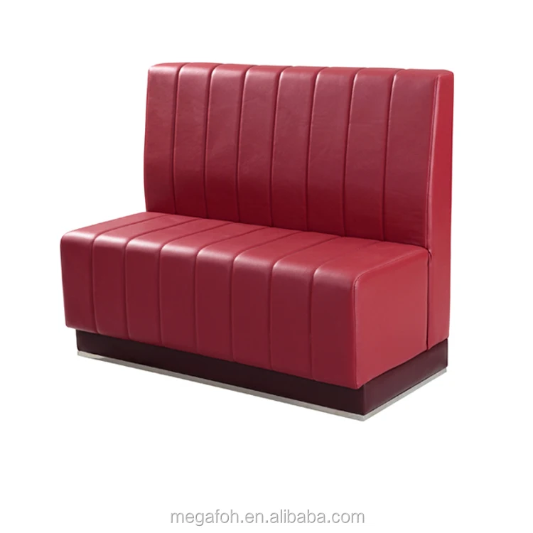 red leather booth
