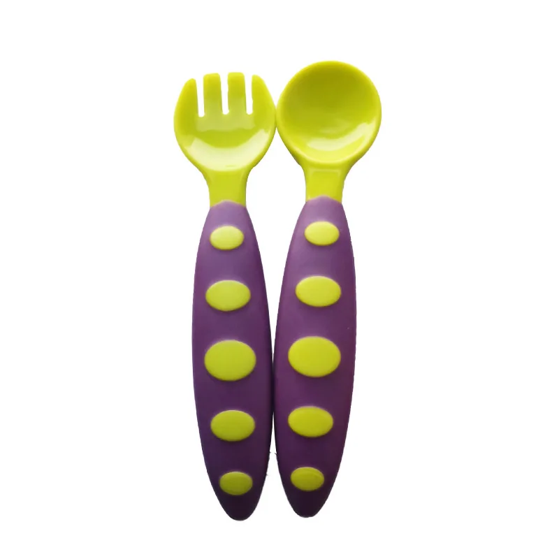 Baby fork &spoon toddler utensils feeding training child tableware set 2pack RDR 