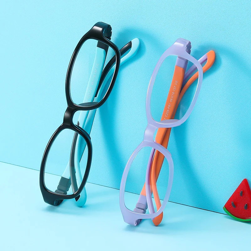 2020 Flexible Silicone Changeable Frame Kids Blue Light Blocking Optical frames Computer Glasses