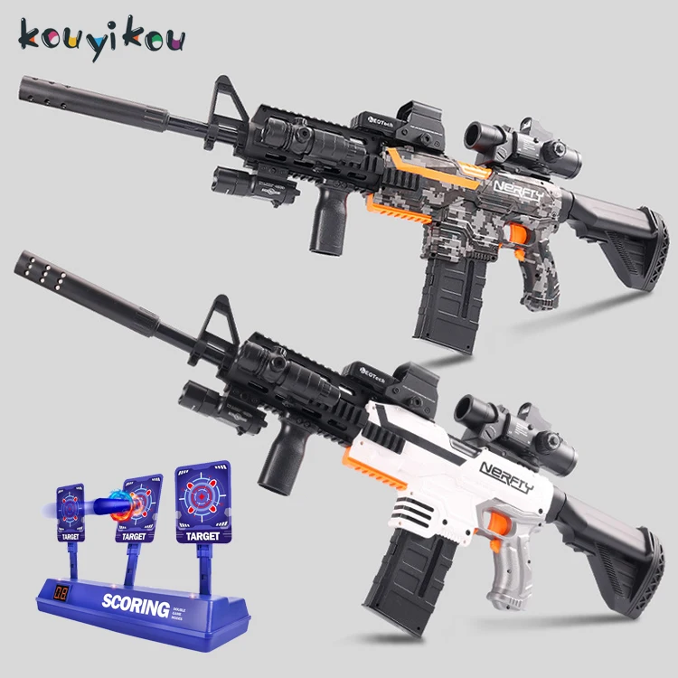 Kouyikou M416 Soft Bullet Gun Eating Chicken Fully Auto Toys Rifle Soft ...