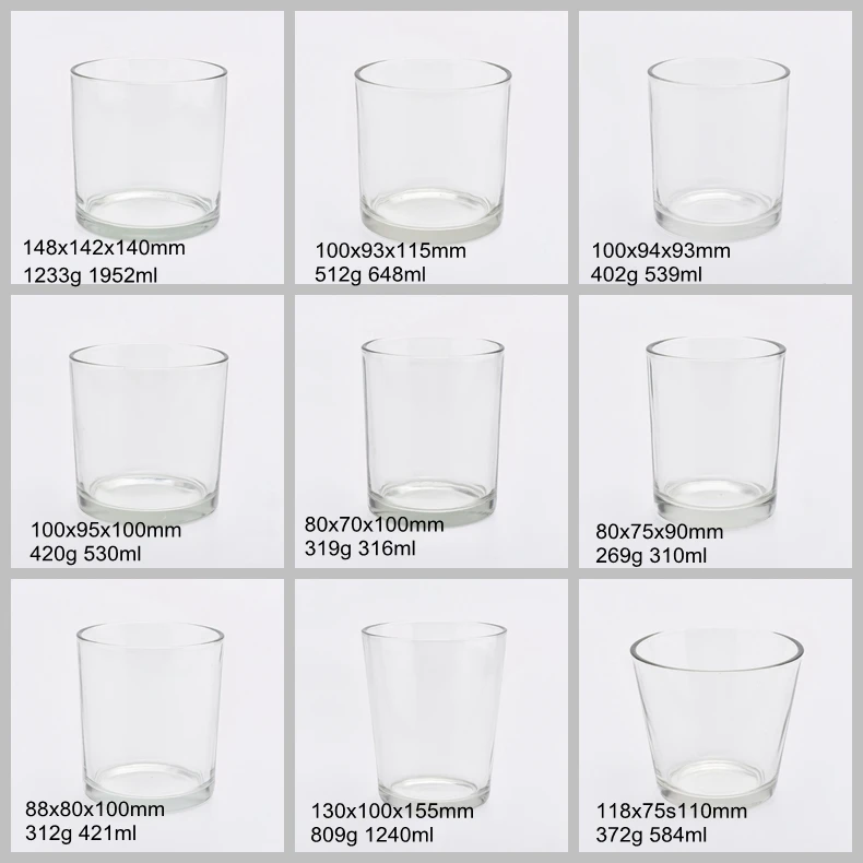 glass candle cup