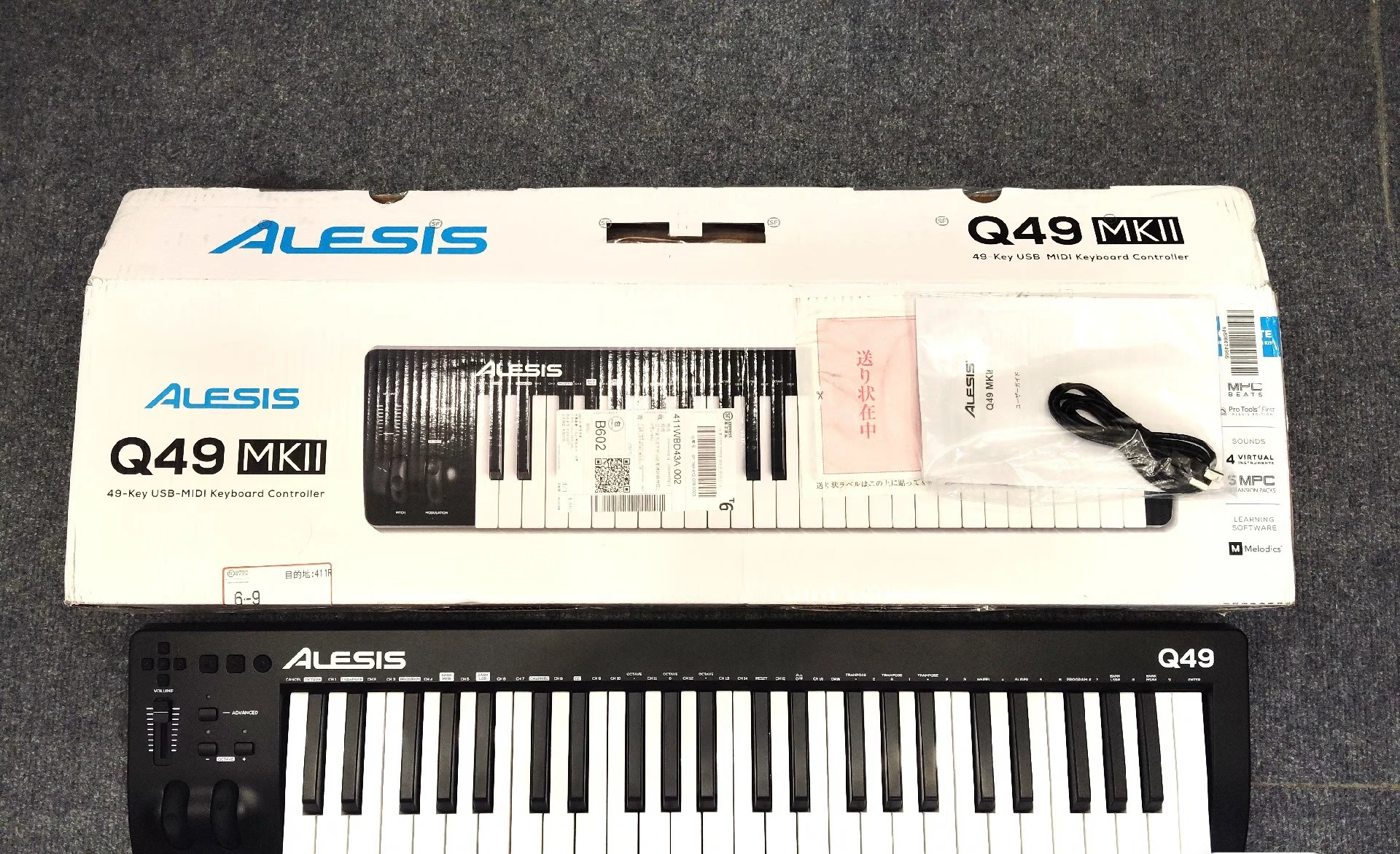 Q49 Vmini Rear ALESIS Q49 MKII - 49 Keyboard Controller with Touch Function
