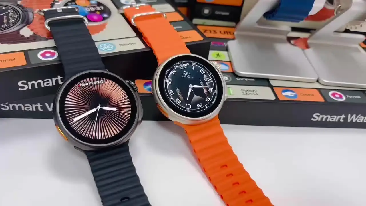 2025 Z13 Ultra Smart Watch - AMOLED Touch Screen, Fitness Tracker