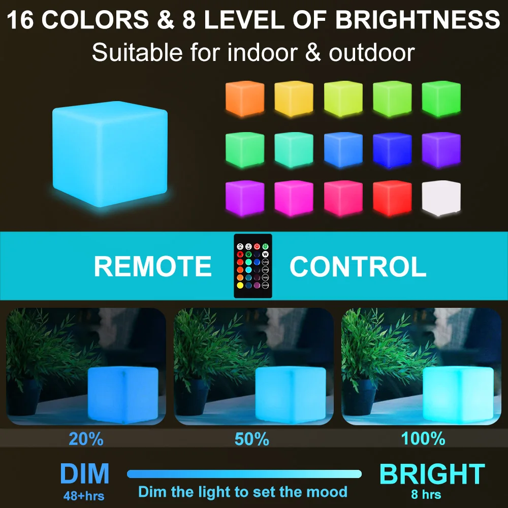 product 10cm led cube light waterproof pe plastic chair furniture stylish durable lighting for garden ip65 rating-1