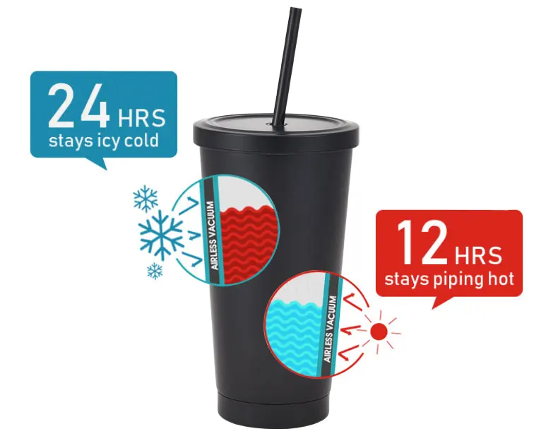 2020 Bulk Tall Tumbler Hot And Cold Mug Matte Black Wine Tumbler Set