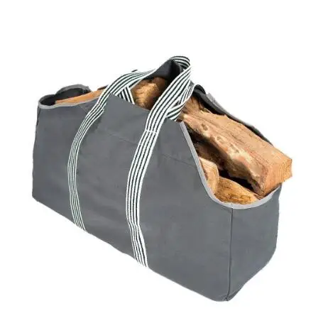 Premium firewood carrier bag handles wood bag canvas tote bag