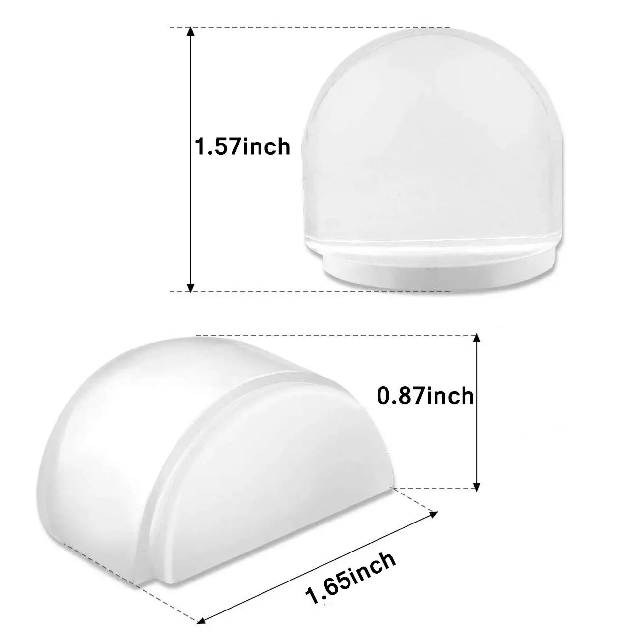 2 Counts Floor Selfadhesive Clear Transparent Rubber Acrylic Door