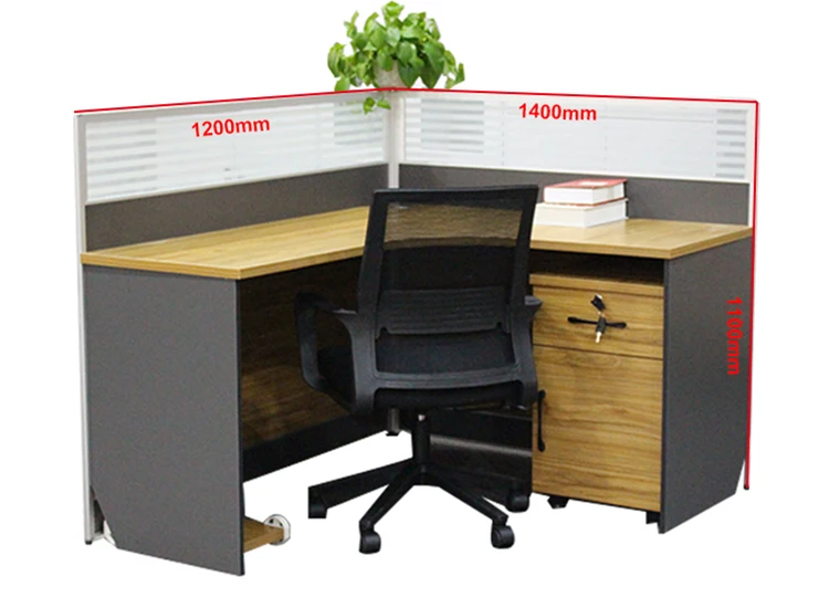 Solid wood conference office table modern 1 person movable cabinet and computer office furniture executive