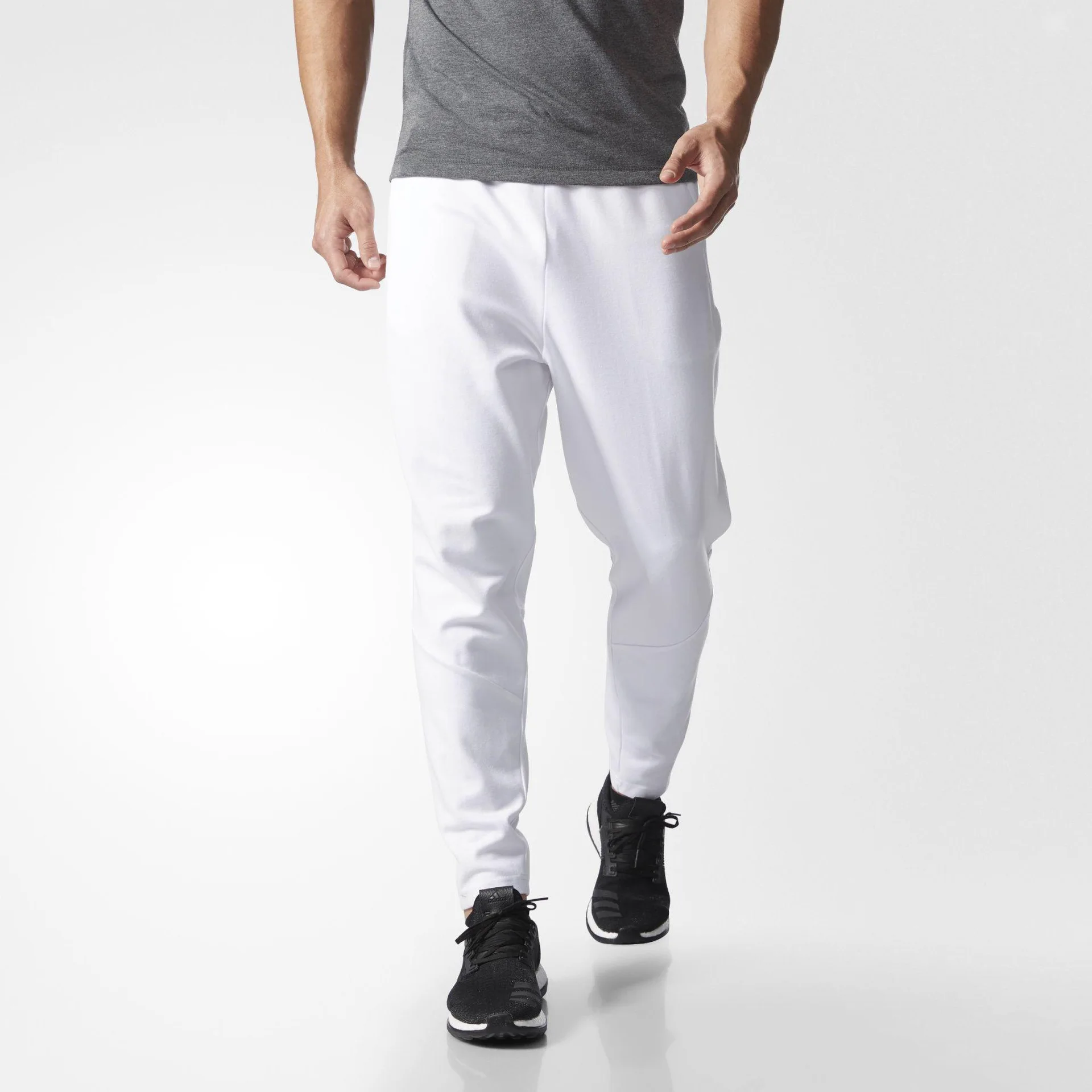 white jogger sweats