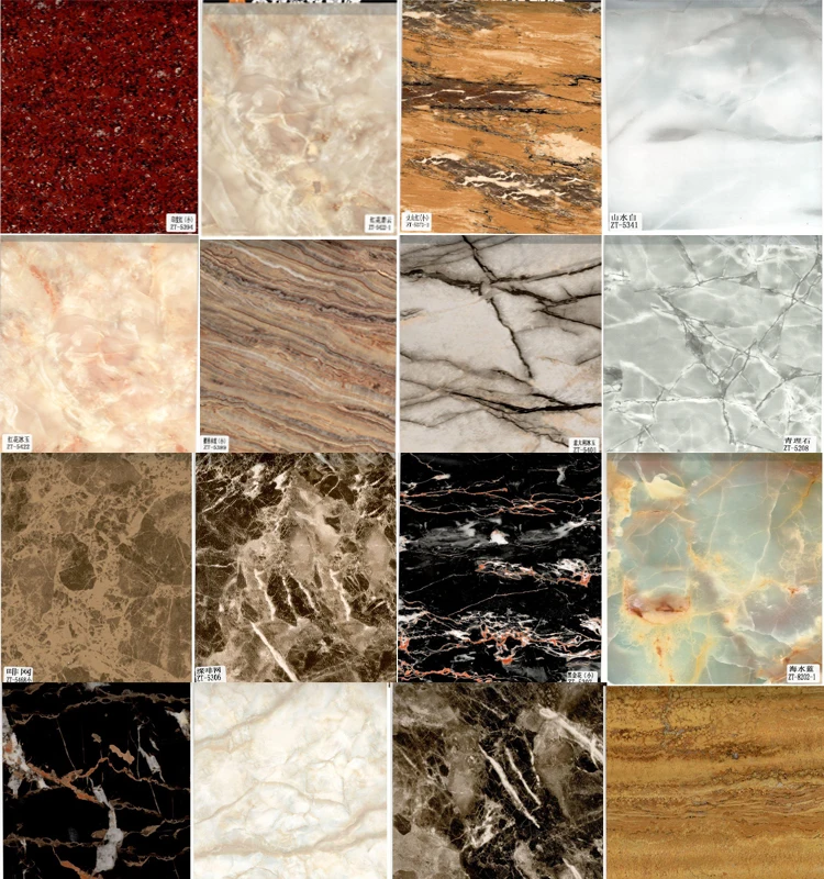 Pvc Marble Wallboard Uv Coating 1220*2440 Sheet Dampproof Wall