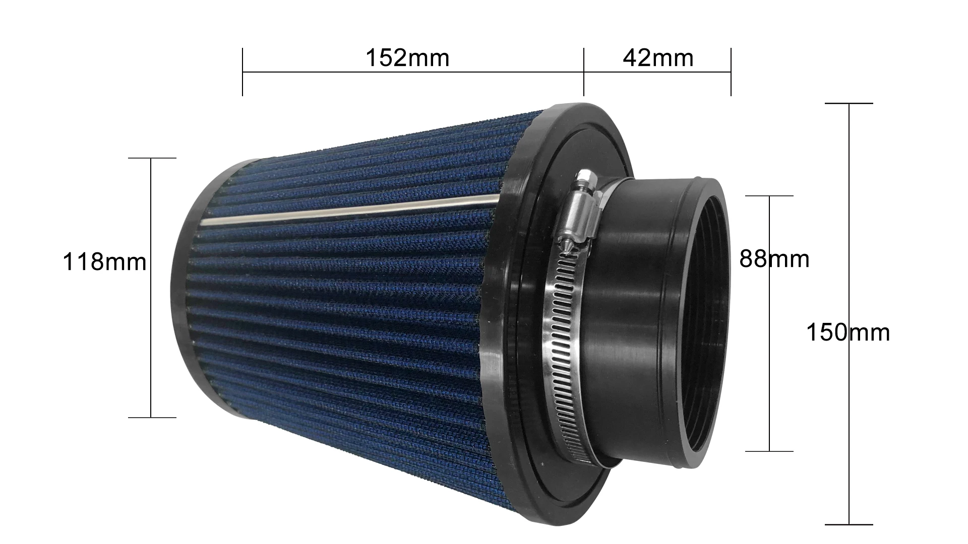 Universal 3.5'' 88mm Automobile Air Intake Filter Replacements For Auto