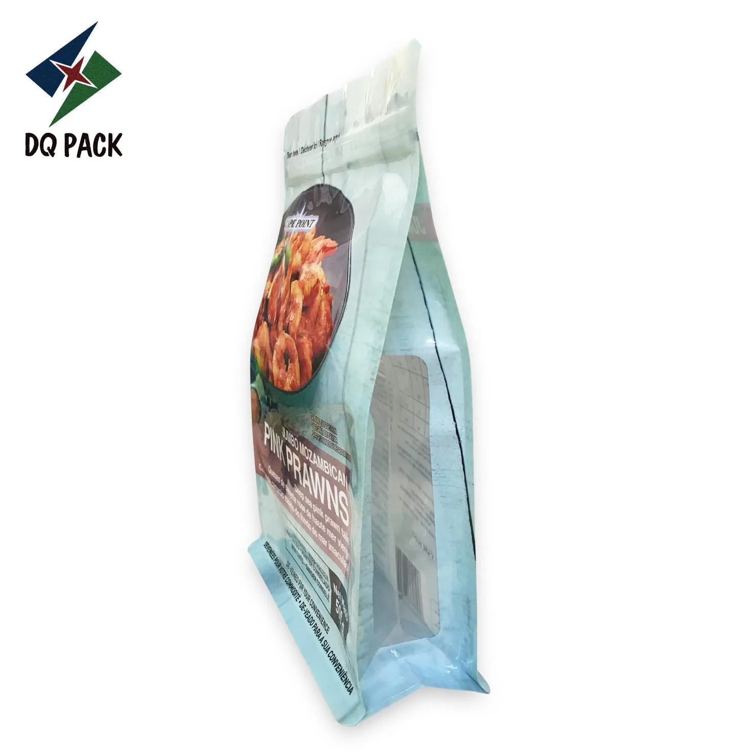 Packaged nuts and snacks oatmeal pouch Quad Seal Pouch with zipper