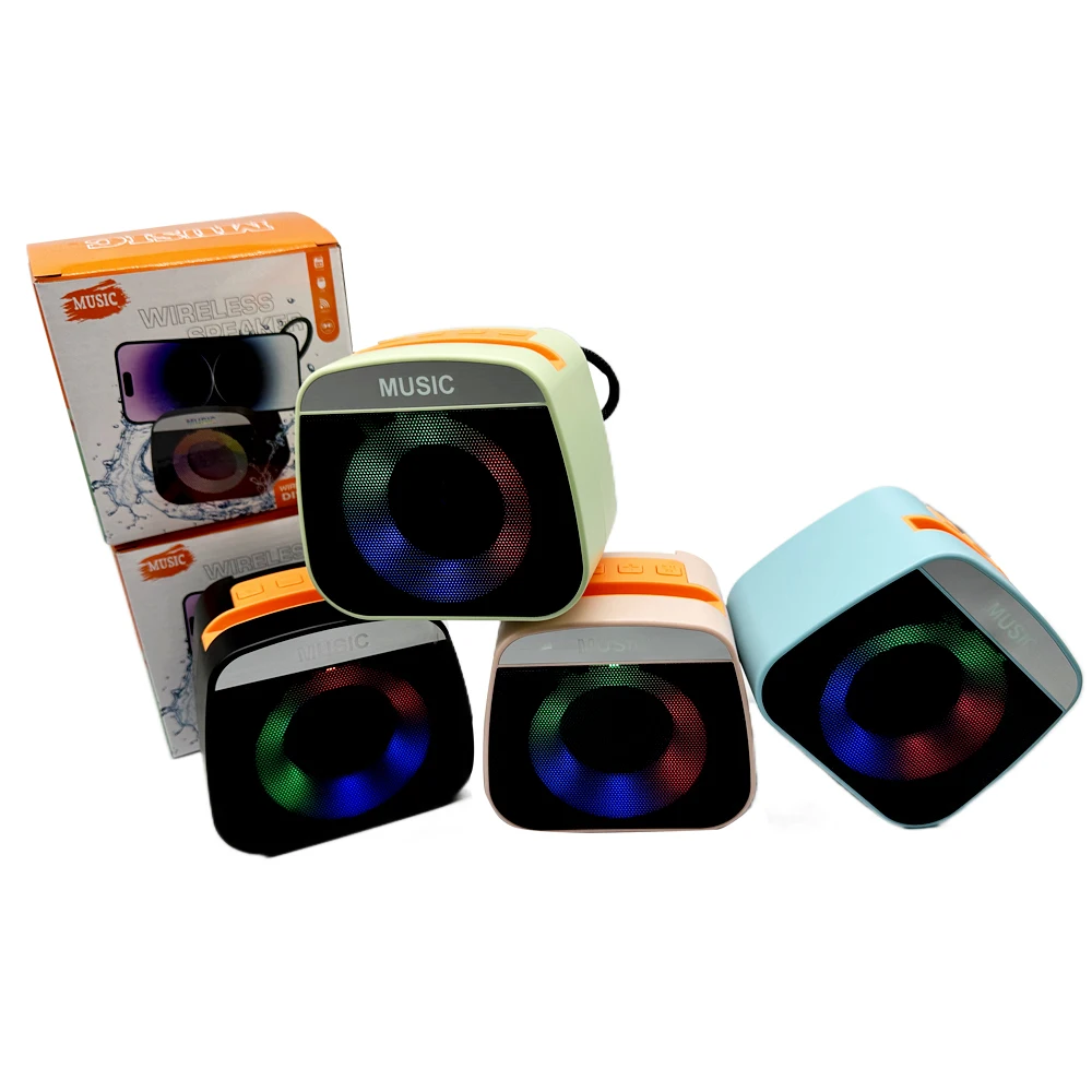 X-922 Portable Wireless Mini Speaker with RGB LED Light - IPX5