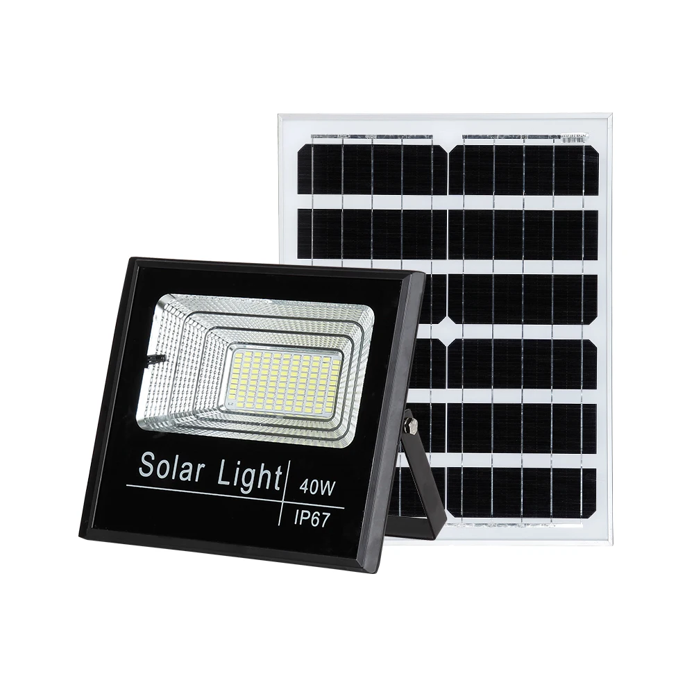 Outdoor housing P67 waterproof solar floodlight  25w 40w 60w 100w 200w led solar flood light