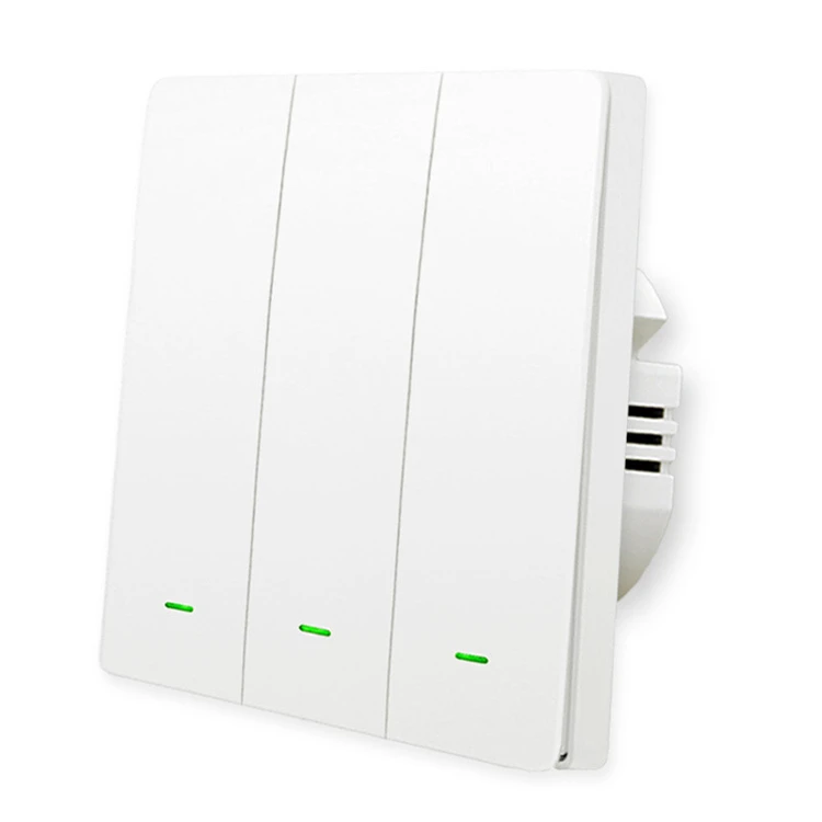 Smart home TUYA wifi 1/ 2/3 gang Single Fire Wire push key no neutral smart switch gang smart switch