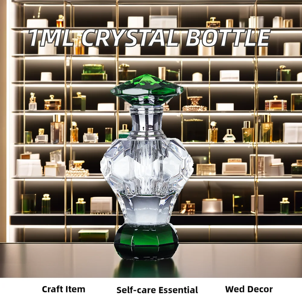 Wholesale 3ml Crystal Perfume Bottles for Essential Oud Oil Small Empty Refillable Dubai Model with Engraving Gifts Home Decor supplier