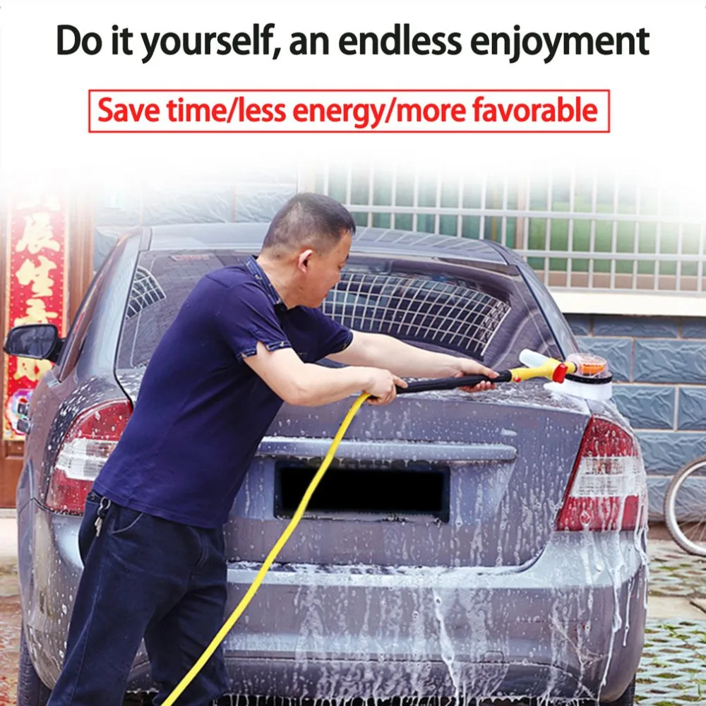 Rotary Microfiber Cleaning Brush Detachable & Extendable Scrub Brush