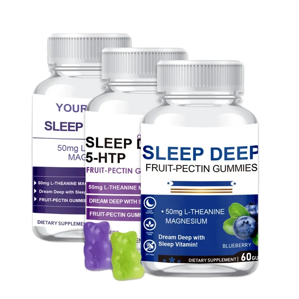 OEM Sleep Well Gummies Vitamin Gummies Candy Sleep Deep Recovery Low Sugar Bear Non-melatonin Gummies Private Label Service manufacture