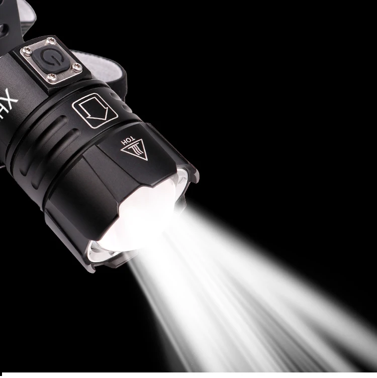 新款头灯 usb 充电防水 10000 流明可调整 xhp70 大功率 led 头灯