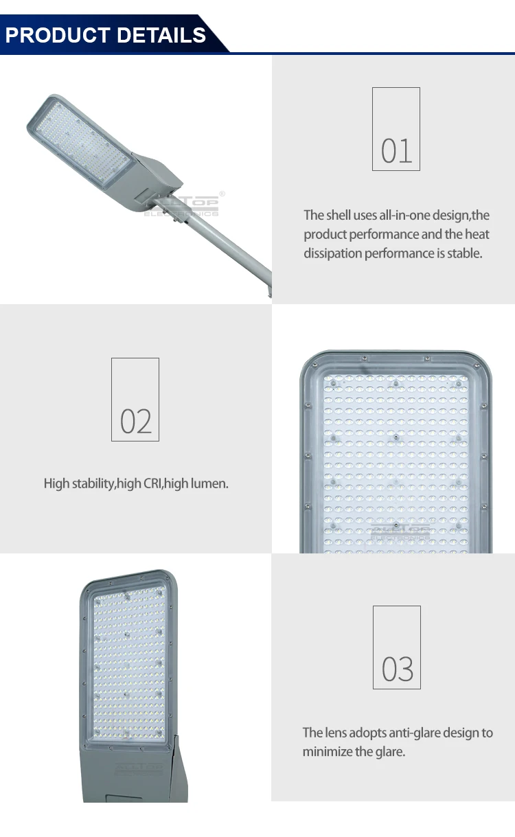 ALLTOP New design garden highway outdoor lighting ip65 waterproof 100w 150w 200w led street light