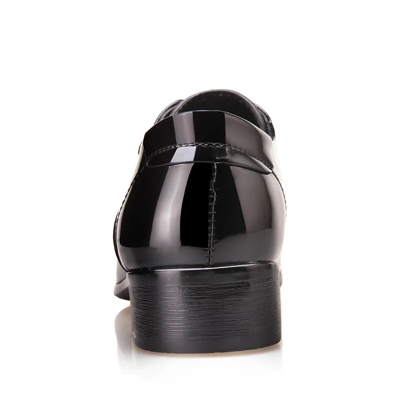 2019 high quality black shiny shoes men factory custom wholesale