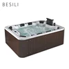 Water force adjustment switch rectangle 8 person freestanding large massage bathtub