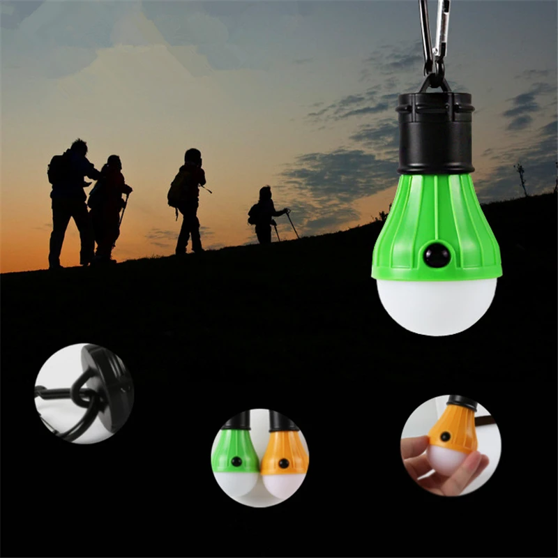Mini Portable Lighting Lantern Tent Light LED Bulb Emergency Lamp Waterproof Hanging Hook Flashlight Camping Light 4pcs/lot