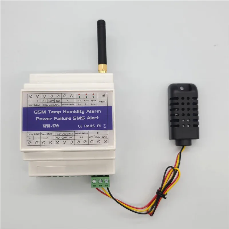 WH-170 temperature alarm GSM SMS Environment Alarm humidity temperature sensor for temperature control