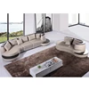 modern design White Genuine leather living room round sofa