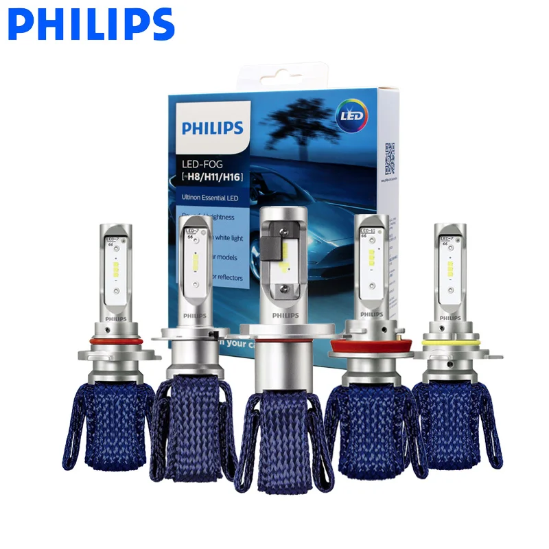 New Vision 2pcs/set PHILIPS Ultinon Essential LED 11342 UEX2 H4 2 years warranty H7,H4,H11,9005/9006,H8/H16/H11original quality