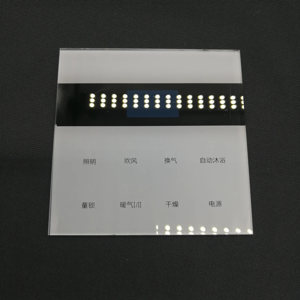 OEM Factory Custom Tempered Touched Switch Panel Glass