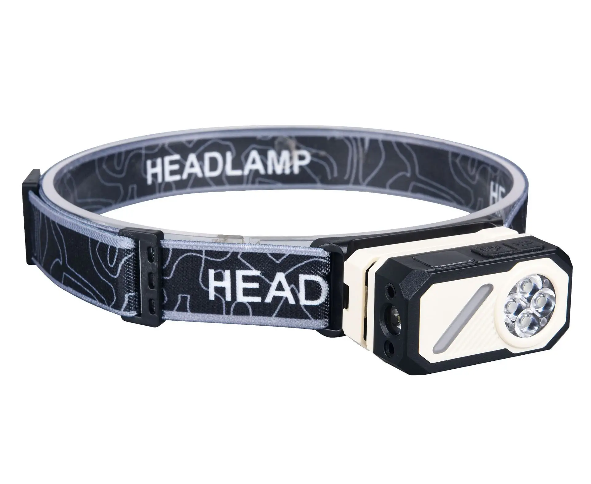 多功能EDC灯，带电子显示屏七色背光强磁铁可拆卸头戴式手电筒帽夹