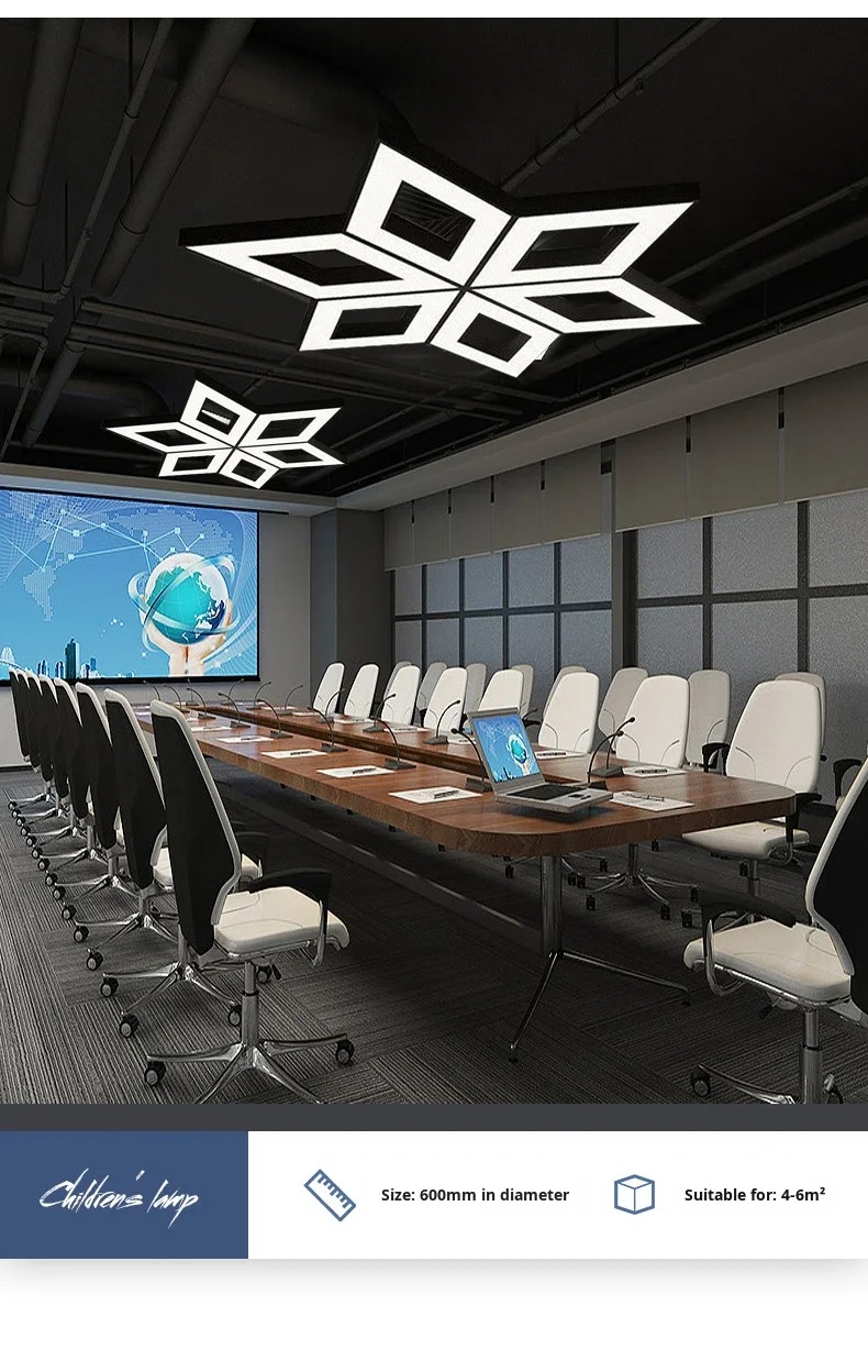 product led custom long acrylic office lights for large shopping malls supermarkets gyms offices with eye caring feature-8
