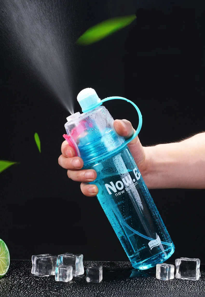 Wholesale 600ml Misting Spray Sport Drinking Bottle Ecofriendly Bpa