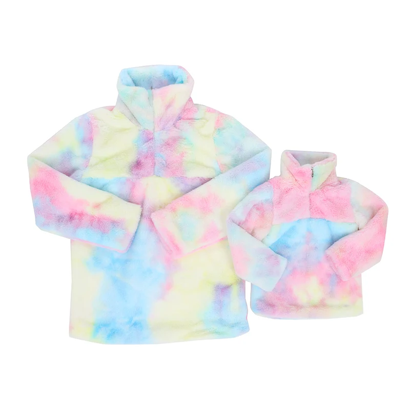 tie dye sherpa pullover wholesale