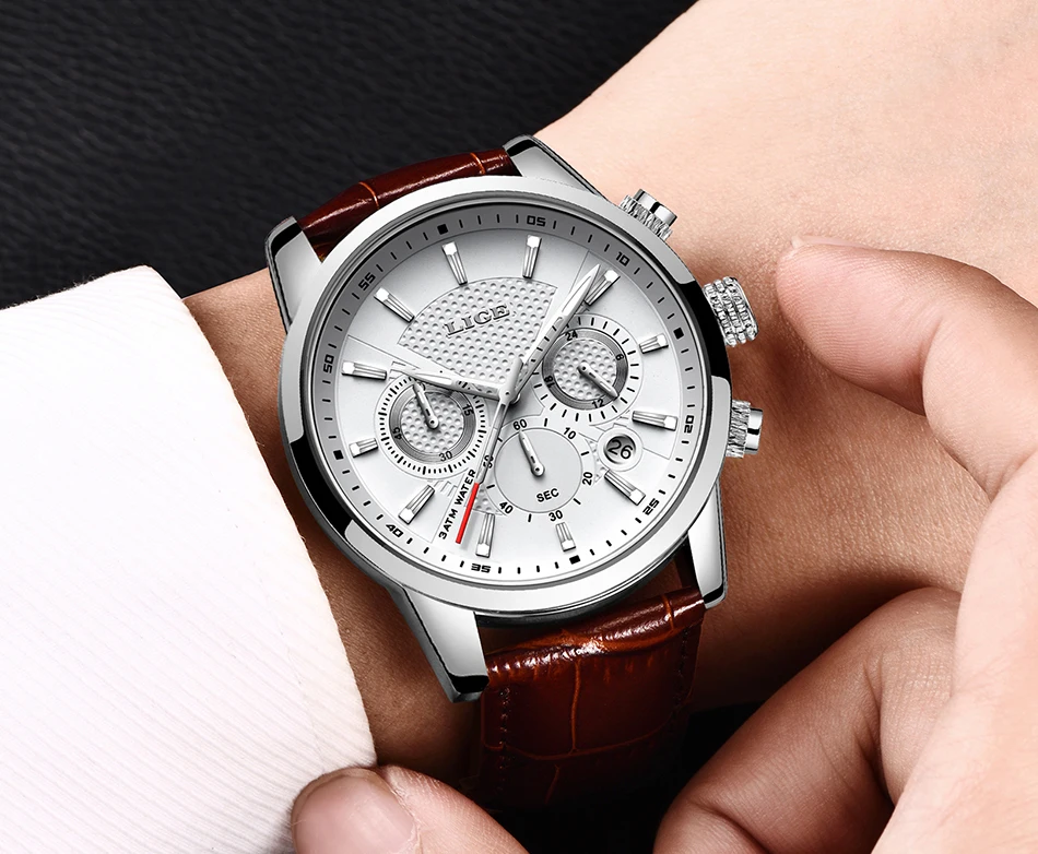 Lige 2020 New Watch Men Fashion Sport Quartz Clock Man Watches 