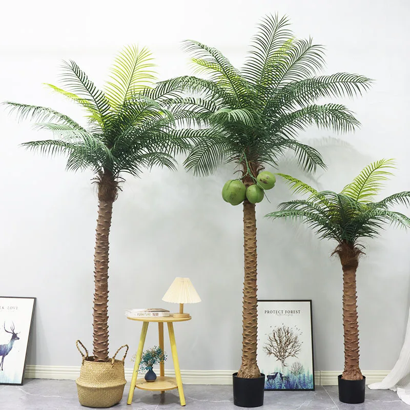 Wholesale New Large Green Palm Bonsai Artificial Coconut Palm Tree