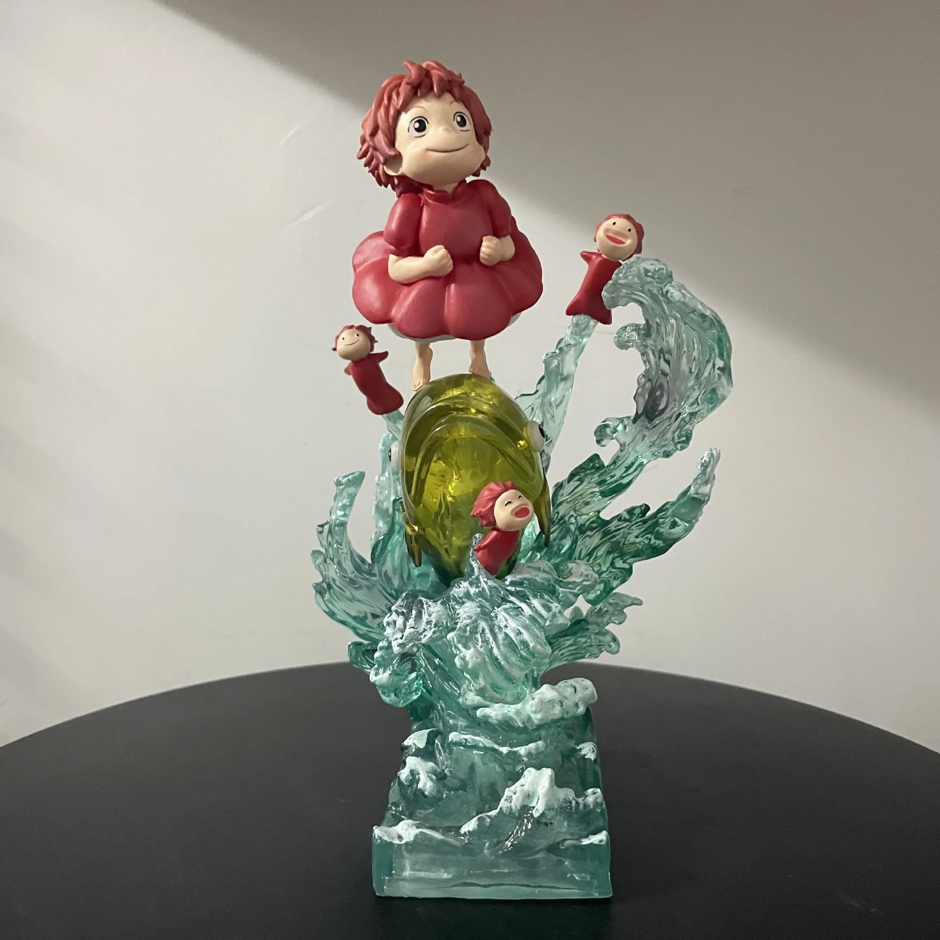 21CM Ponyo Figurine - Cute Girl Anime PVC Model Doll with Light