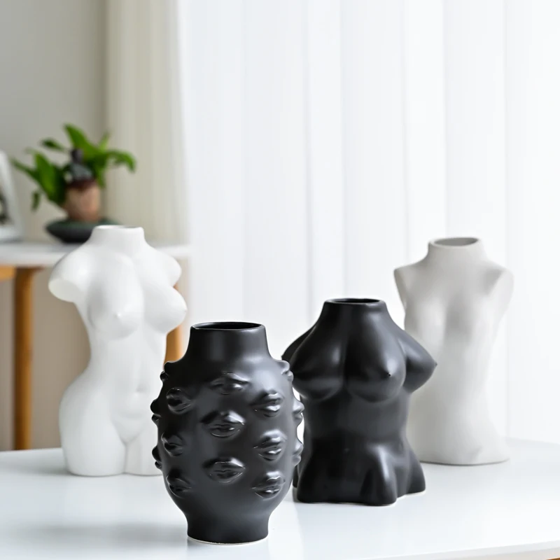 
Modern Sexy Female Body Vase Ceramic Women Body Vase For Flowers Porcelain Flower Vase Of Lady Body Sculpture 