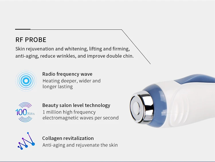 4 IN 1 RF+Ultrasound+Ion Anti-aging Beauty Machine Face Lift Skin Firm Reduce Wrinkles Collagen Revitalization Skin Rejuvenation