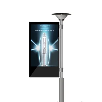 TOPLED Street Lamp Pole lamp poster LED display Waterproof  P5 P6 P8  screen panel with 4G control