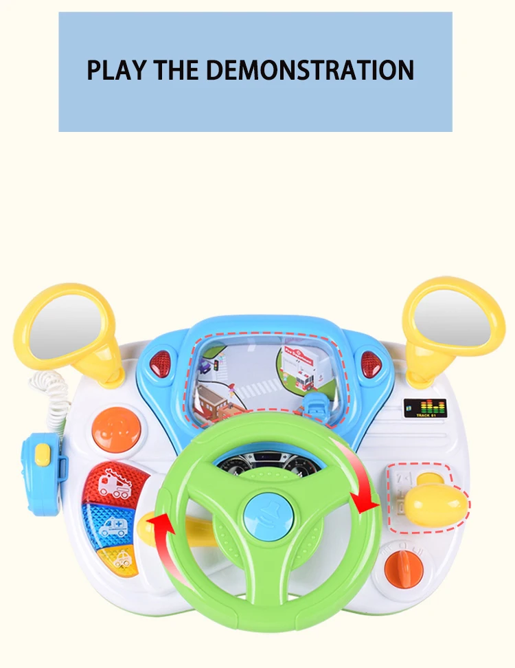 Baby Simulation Plastic Steering Wheel Multifunctional Electric Driving