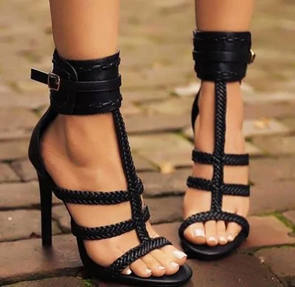 Черные летние туфли