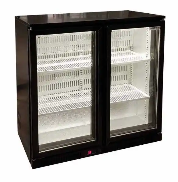 
Auto Defrost Commercial Refrigerator with Black Glass Door 