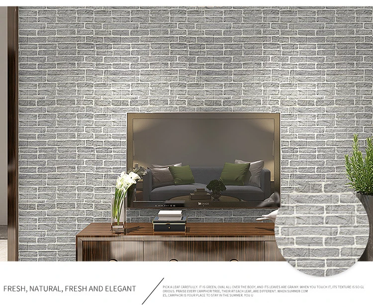 Eco-friendly Waterproof 3D Panels Designs Decoration Foam Wallpaper 3D Foam Brick For Home Decor
