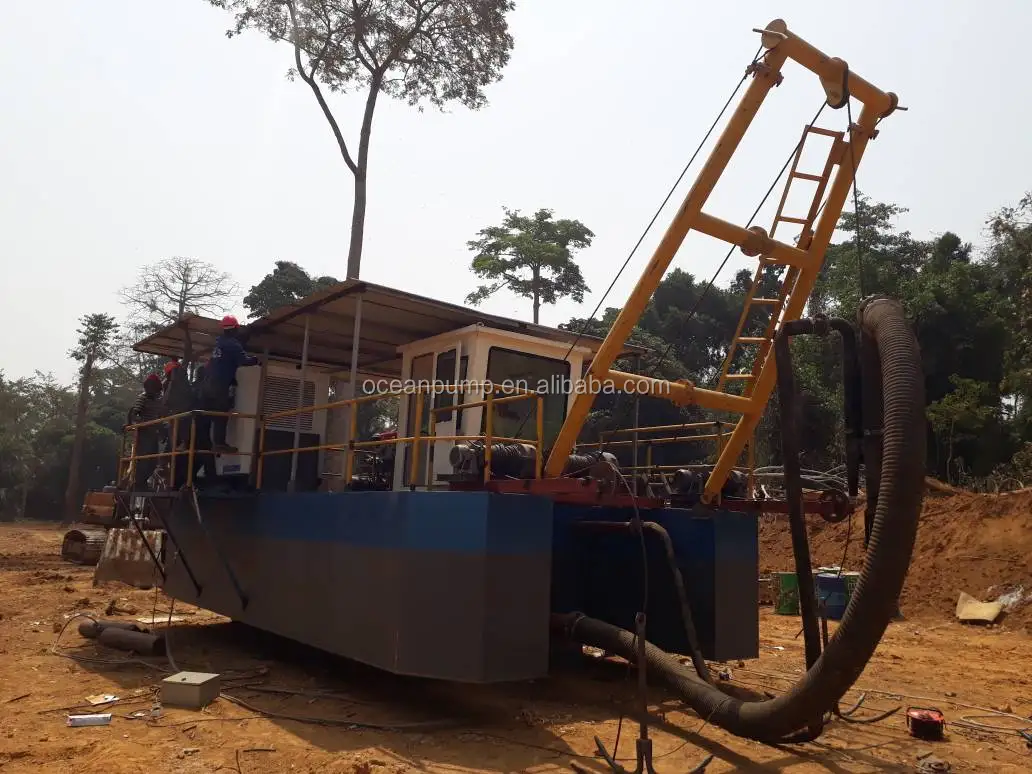 Dredging Platform Boat With Diesel Engine Sand Dredge Pump Set For ...