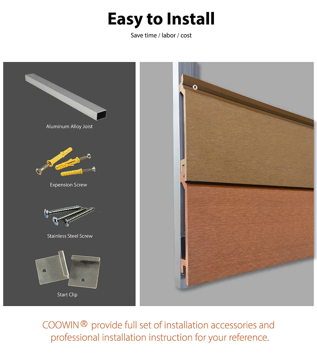 Revestimiento De Pared Exterior De Pvc Compuesto De Plástico Y Madera