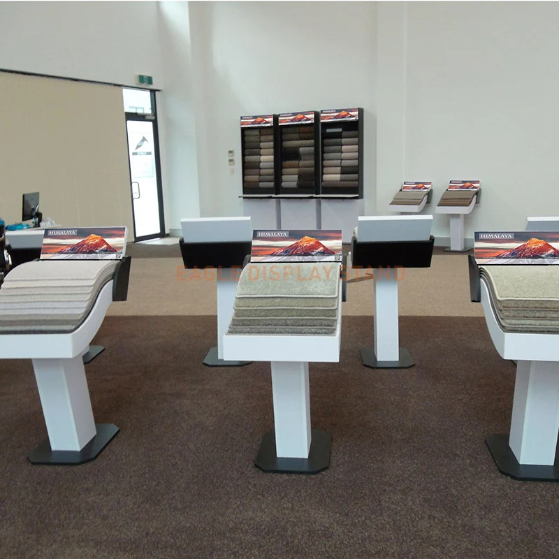 Free Hanging And Sliding Rug Display Ideas Carpet Sample Display Rack ...