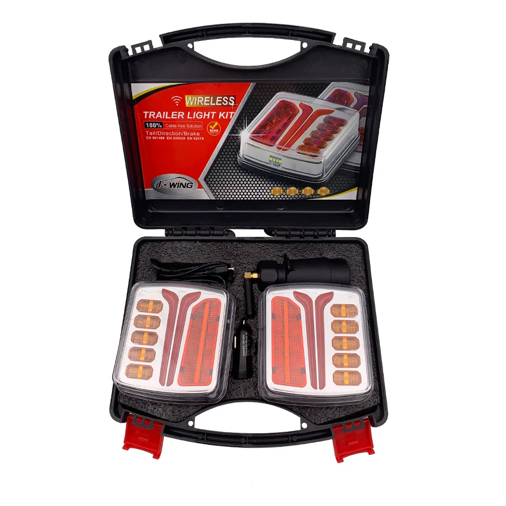 34 Led Wireless Magnetic Led Trailer Tail Lights Kit 12-24V E-Mark Waterproof Tail Indicator Brake Light for Truck Trailer details